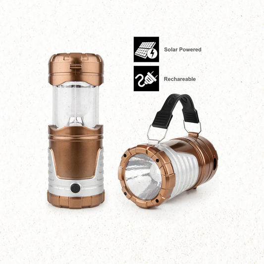 Lantern + Flashlight | Solar Rechargeable LED | Emergency Phone Charging